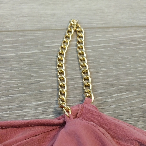 First Love Pink Ruffled Off-Shoulder Blouse - Picture 6 of 13